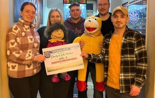 V.l. Fabienne Moritz (Charly&Lotte), Laura Rathay (Hexen&Zauberer) Kevin Schlier (Scorpions), Sebastian Rathay (Scorpions) Yunus Yilmaz (Waschmaschine)